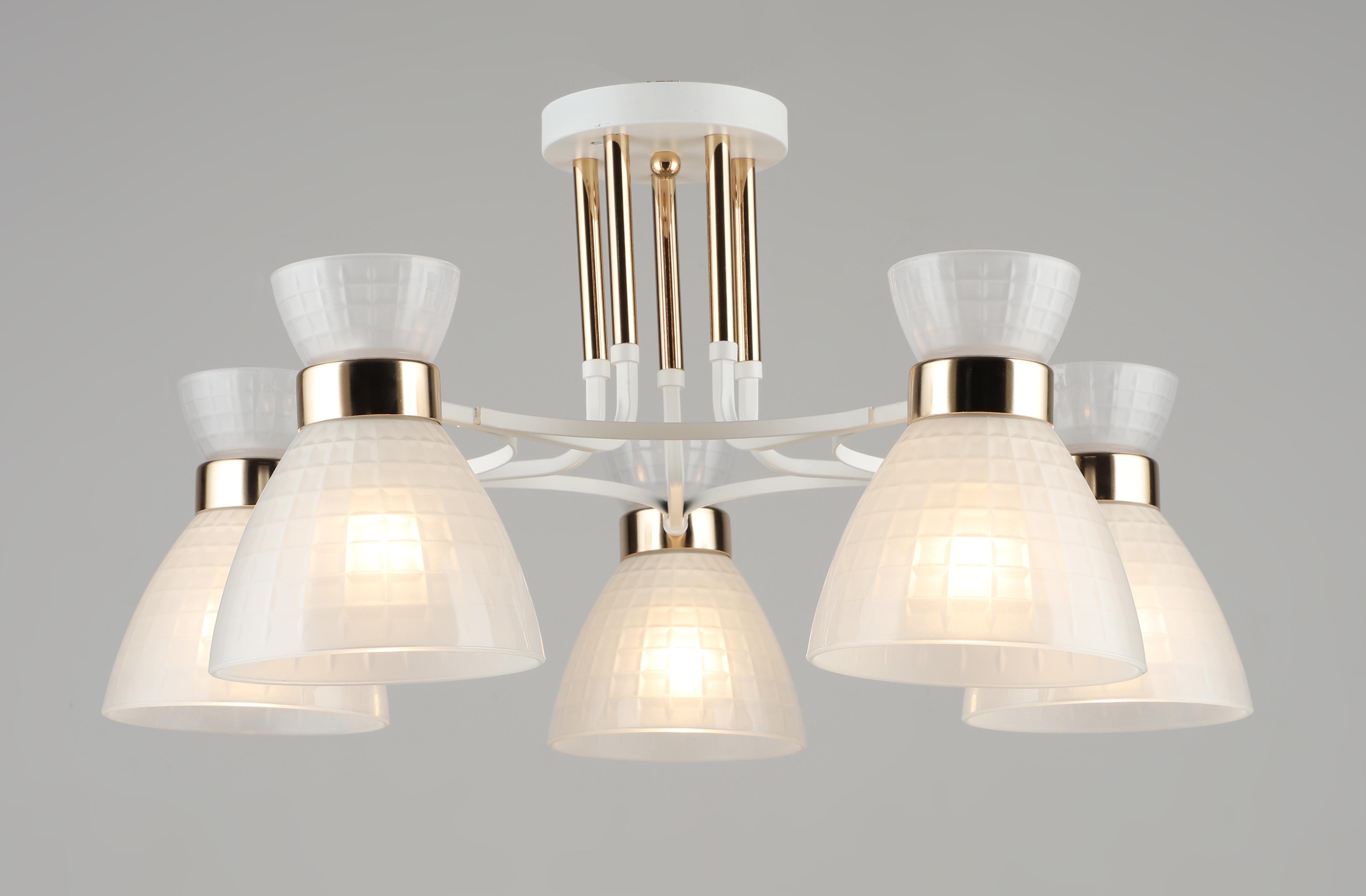 Люстра декоративна Sirius B N5691/5 WT+FGD на 5 плафонів