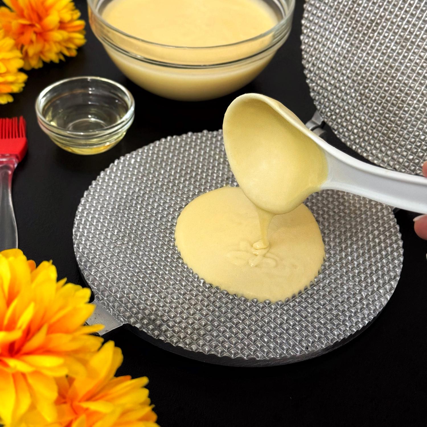 Форма для випічки вафельних коржів для тортових вафель на плиті Ø 18 см зі знімними ручками (28843773) - фото 24 Форма для випічки вафельних коржів для тортових вафель на плиті Ø 18 см зі знімними ручками (28843773) - фото 24