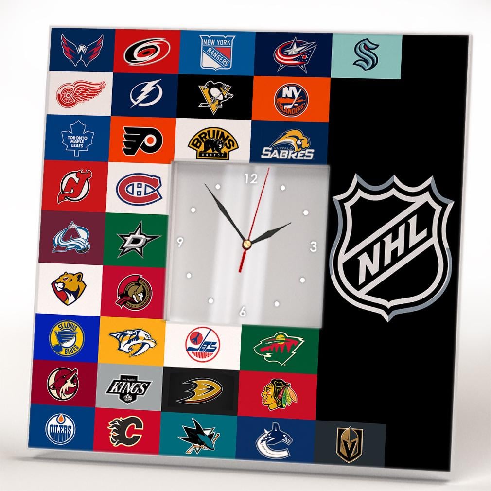 Часы хоккей NHL 260x260 мм (C00803)