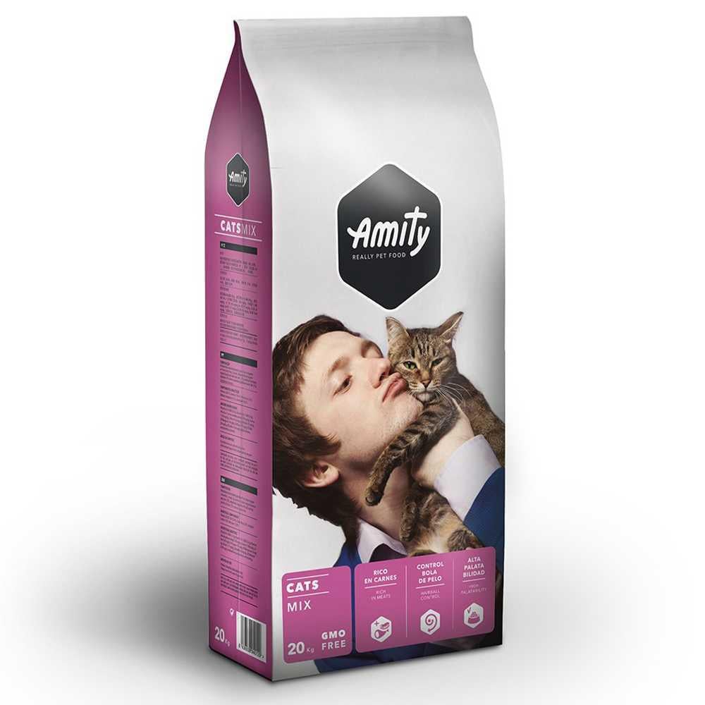 Корм сухий для котів з міксом м'яса Amity Eco Cat Mix 20 кг