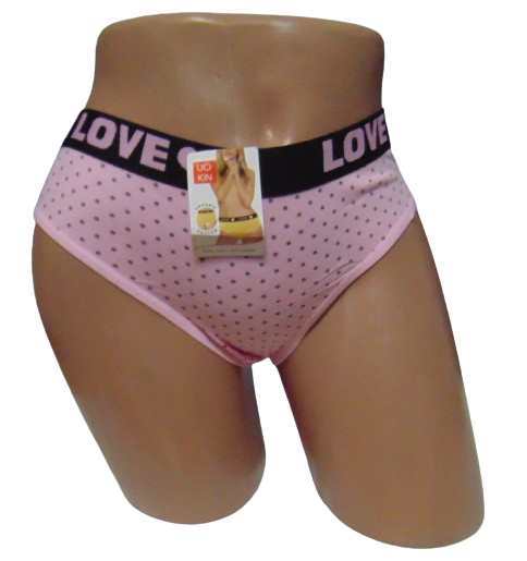 Трусы женские Uokin 8934-1 со спортивной резинкой 2XL Розовый (2077985965)