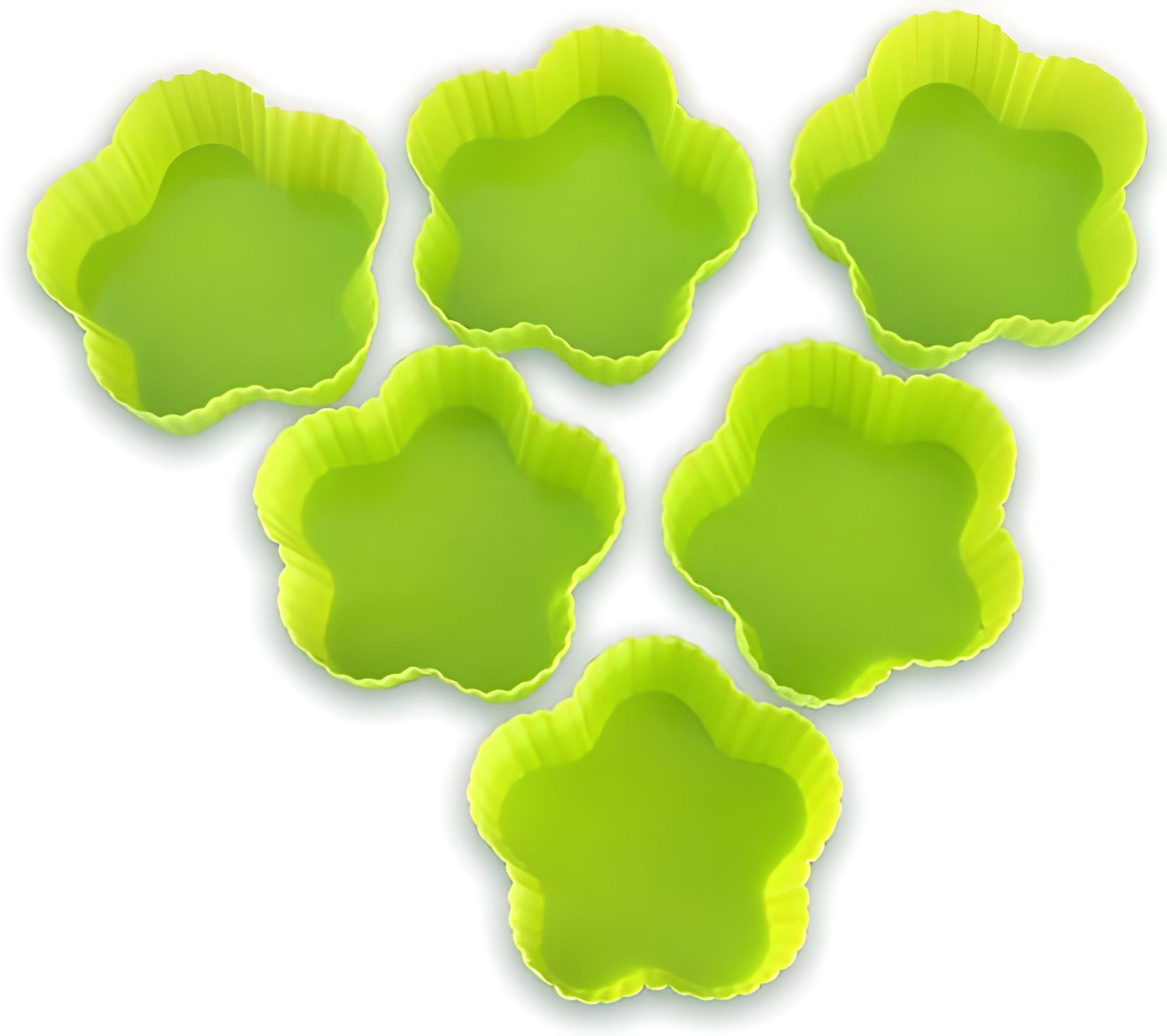 Набор форм силиконовых Kamille Flower 6 шт. ддля кексов и маффинов 7х7х3 см (KM-7733)