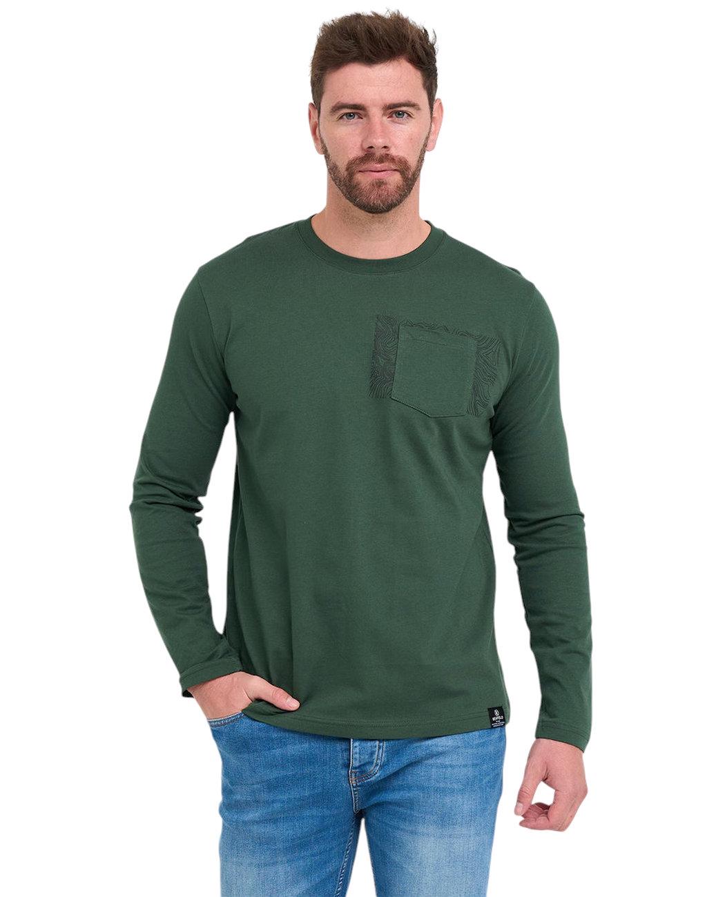 Футболка с длинным рукавом мужская Kenvelo 10106209.5621 XXL Зеленый (5942723125989)