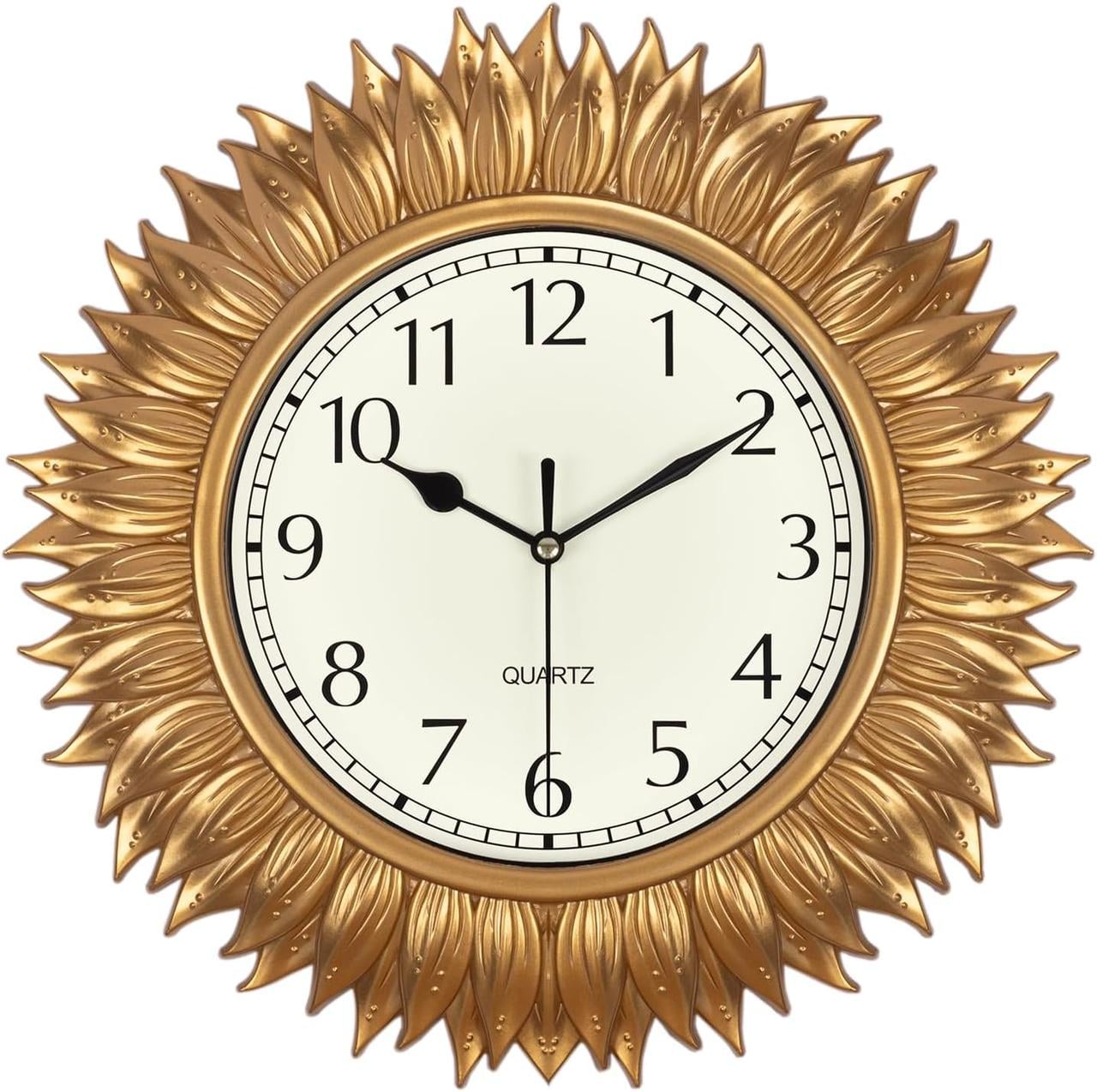 Настенные часы SkyNature Gold с рисунком подсолнуха 30 см