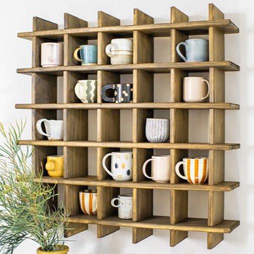 Полка для кружек из дерева Кантара Мускат (СДК-005207)