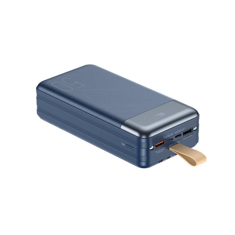 Повербанк Remax Hunergy 50000 mAh QC 22,5W LED фонарик Blue (RPP-200)