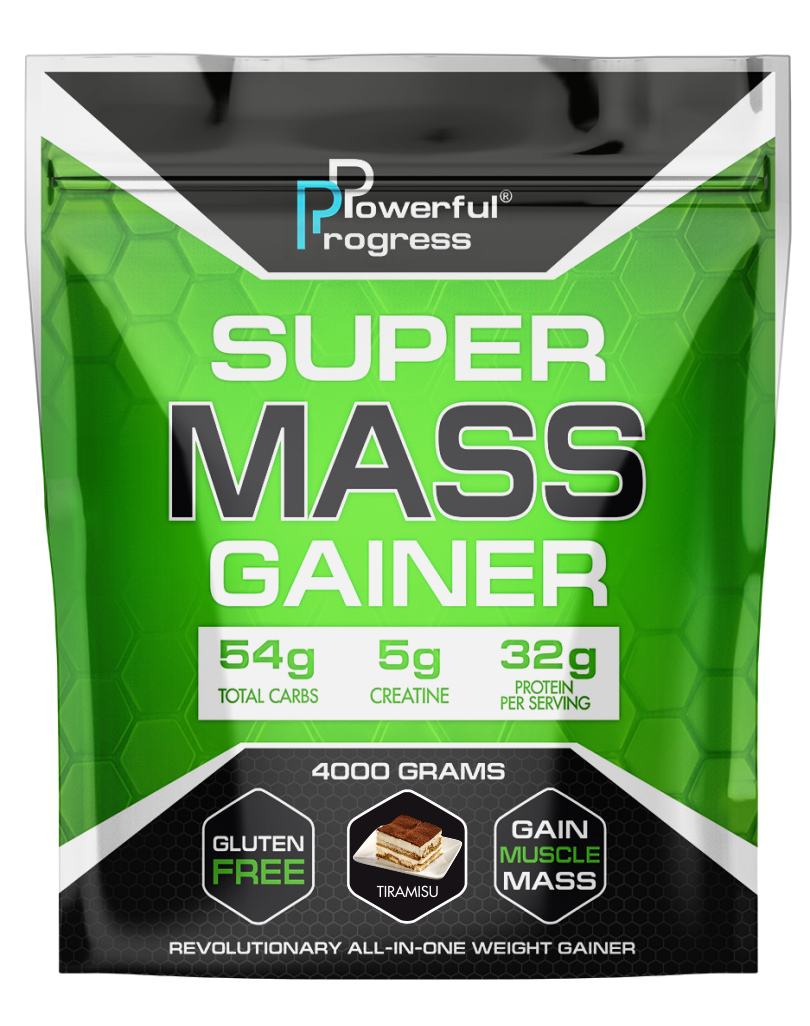 Гейнер высокобелковый для набора массы Powerful Progress Mass Gainer Тирамису 4 кг - фото 1