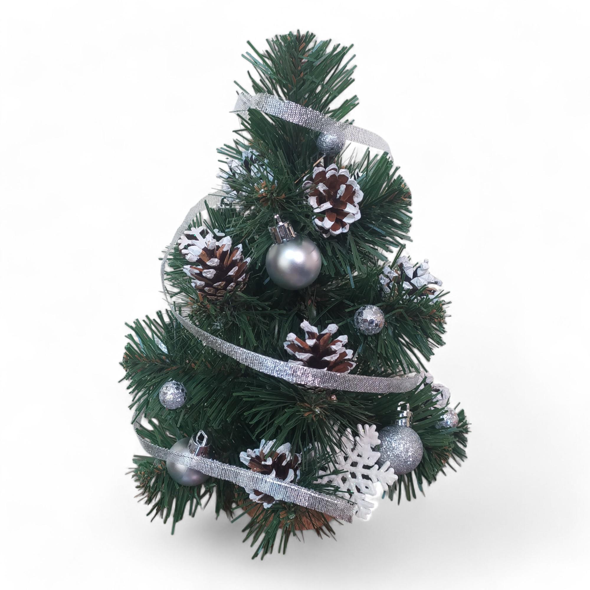 Искусственная елка украшена 28 см Зеленый (CR16) Искусственная елка украшена 28 см Зеленый (CR16)