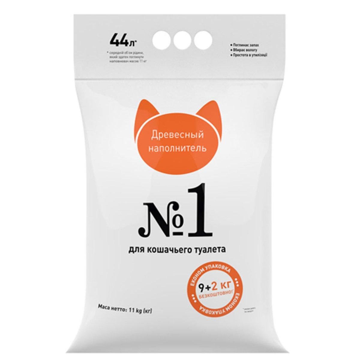 Наповнювач для лотків деревний №1 9+2 кг (6980 Col)