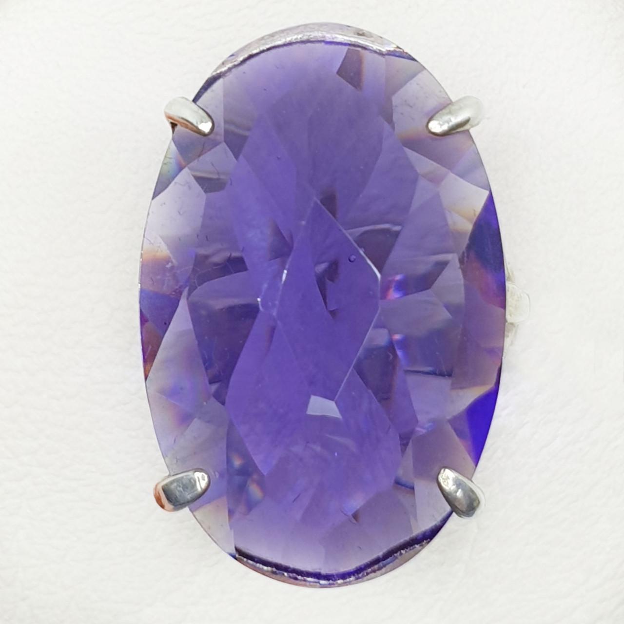 Кольцо серебряное с аметистом р. 18,5 10,63 г (1581102471)