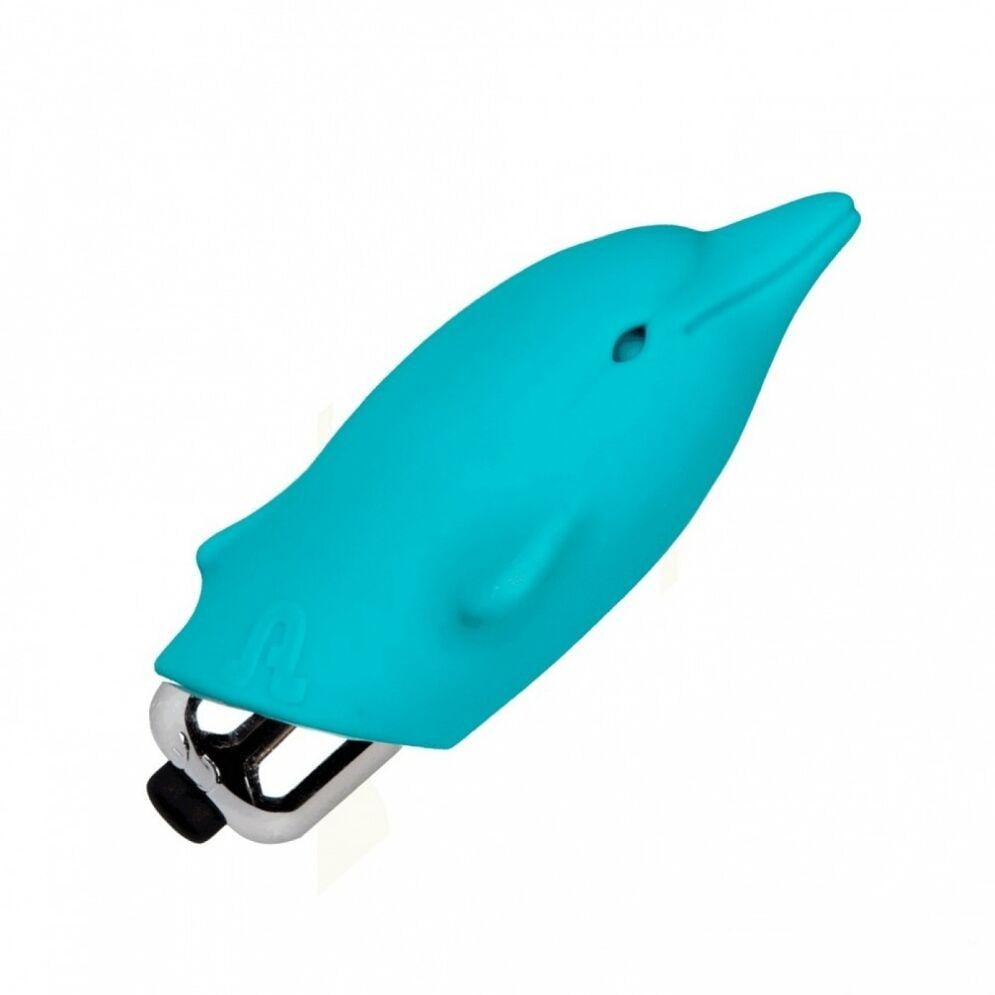 Міні-вібратор Adrien Lastic Pocket Vibe Flippy Dolphin Blue 7,5х2,5 см Блакитний (38024739)