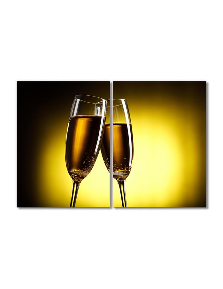 Картина модульная Счастливого Нового года 2 модуля 90x135 см