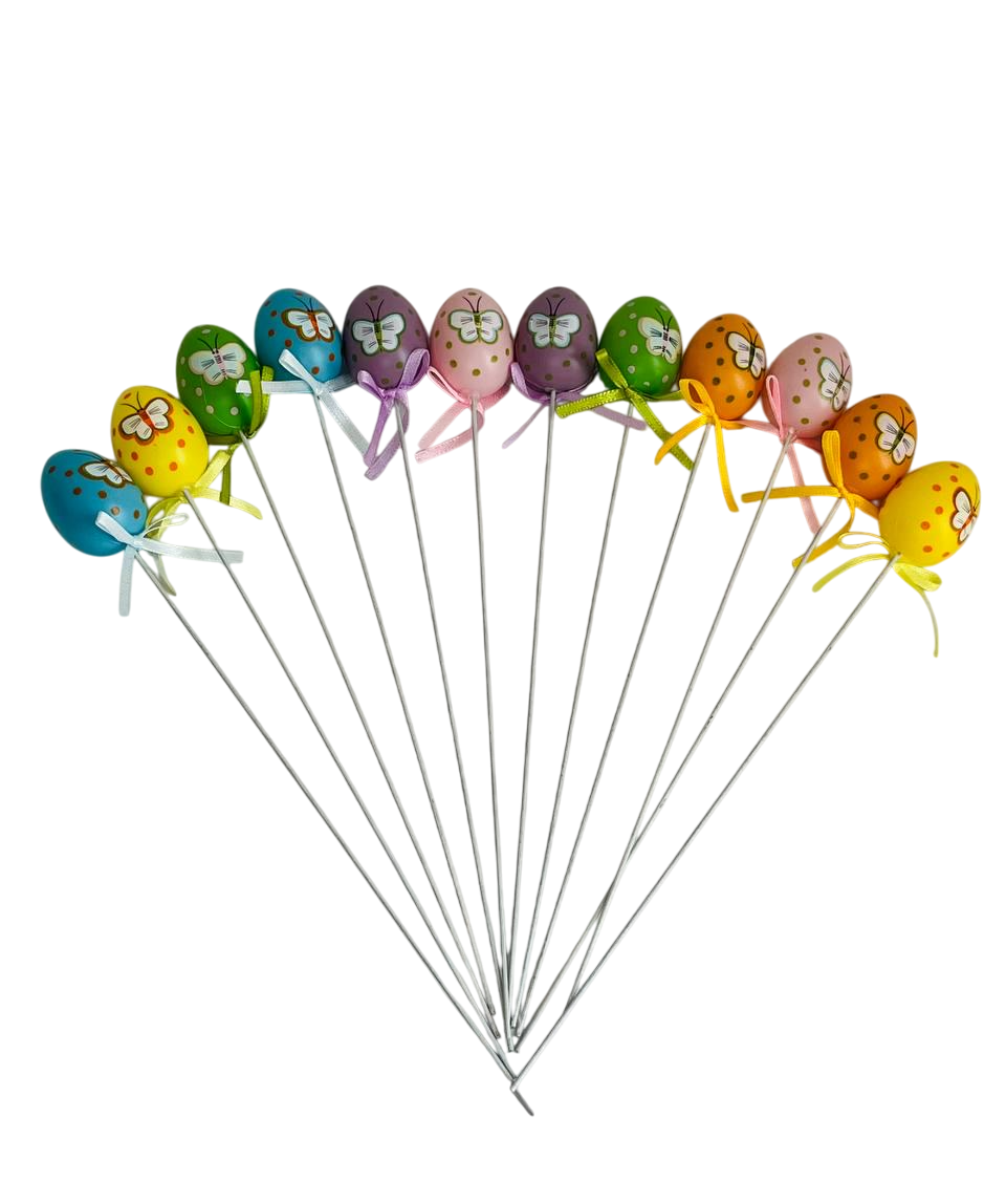 Великодні яйця на шпажках Melinera 25 см Різнокольоровий