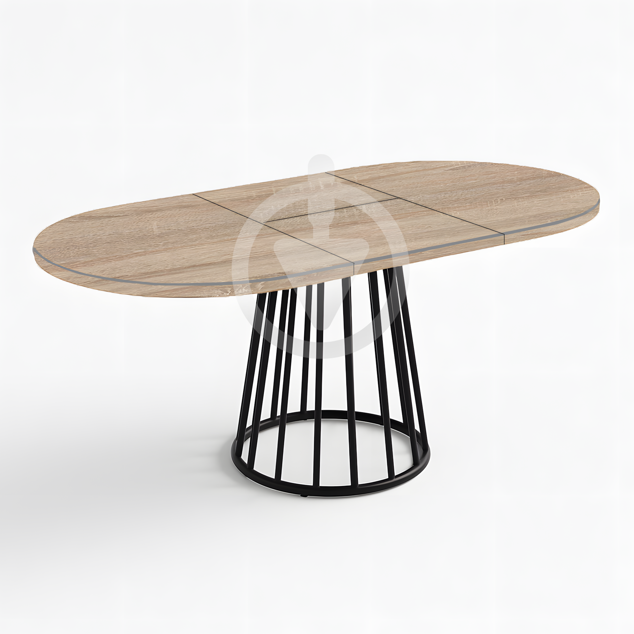 Стол кухонный раскладной RoMax Elegant Slide 80x80/110x80 см Loft Дуб Сонома/Черный - фото 3