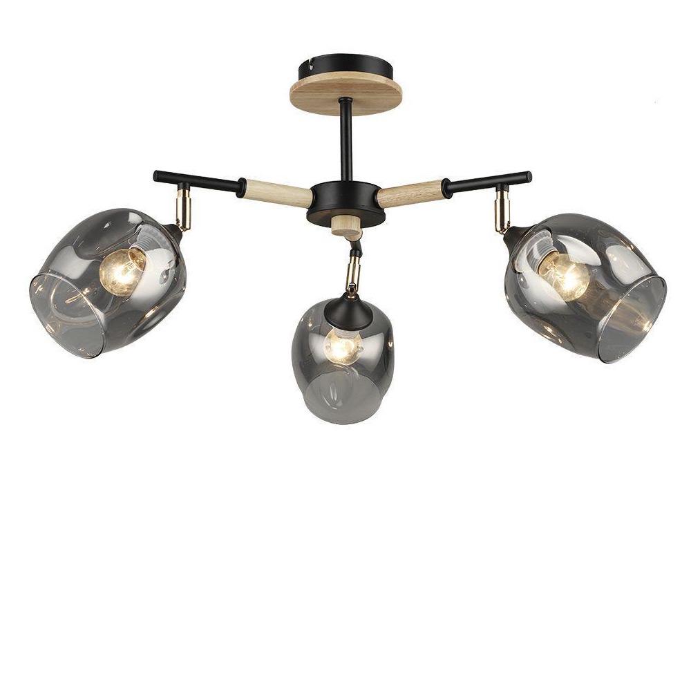 Люстра потолочная Light House SRS-19248/3 Черный/Золотой/Бежевый/Серый 