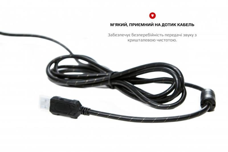 Наушники проводные Motospeed H18 high-end LED USB Virtual 7.1 40 мм Black/Red (mth18he) - фото 6