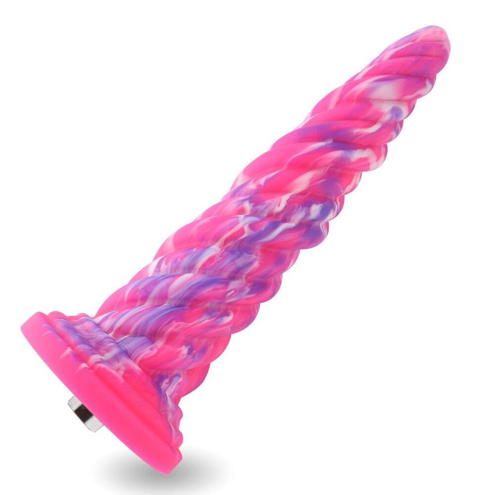 Фантазійний фалоімітатор 10.12" для секс-машин Hismith Silicone Rose Monster Series KlicLok (SO6215)