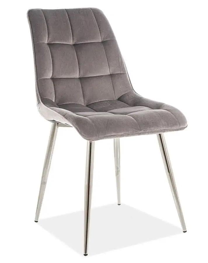 Кухонний стілець CHIC VELVET Хром/Сірий BL.14 (CHICVCHSZ)