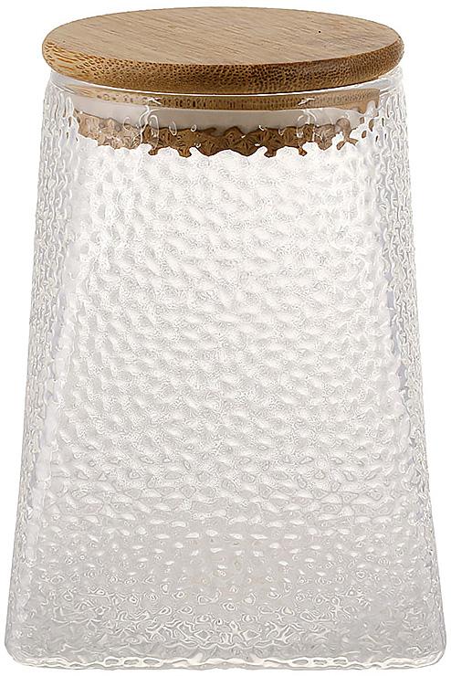 Банка стеклянная Edinburgh с деревянной крышкой для хранения продуктов 750 мл