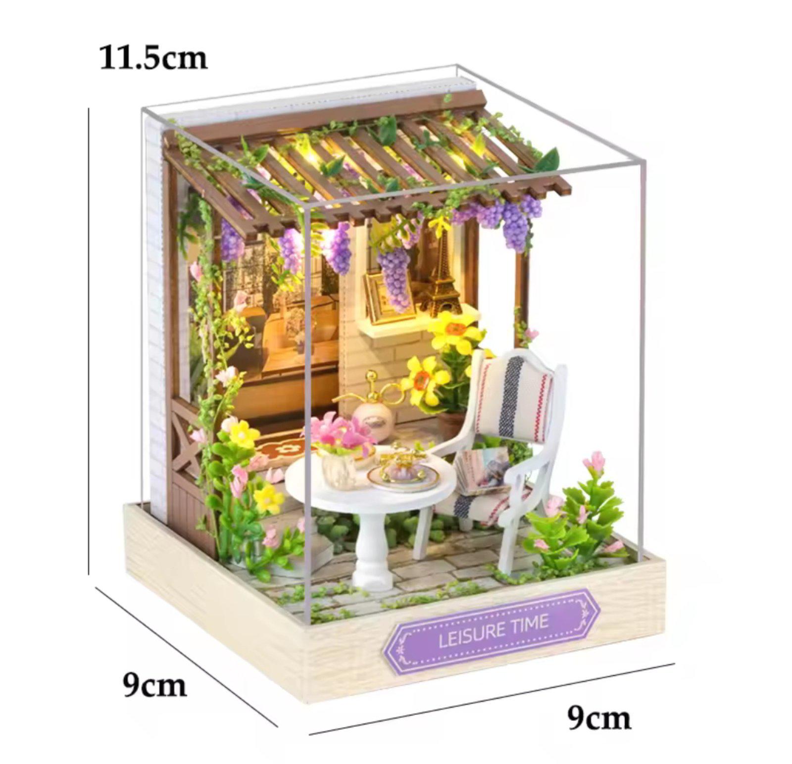 Румбокс Конструктор Мініатюрний будиночок Романтична Тераса збери сам з підсвічування - фото 2