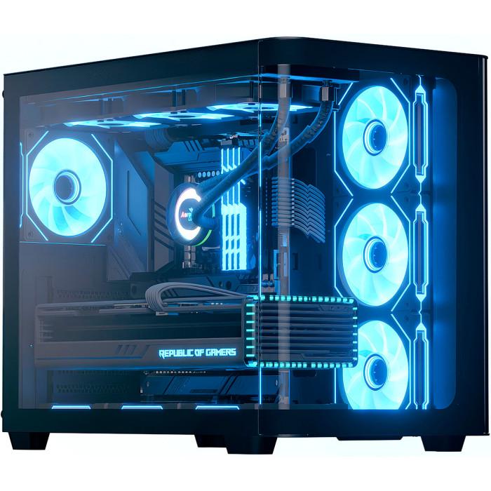 Корпус для ПК AeroCool P500C-G-BK-v1 Midi Tower no PSU ATX/MicroATX/Mini-ITX 4x120 мм ARGB Black (ACCM-PN01043.11)