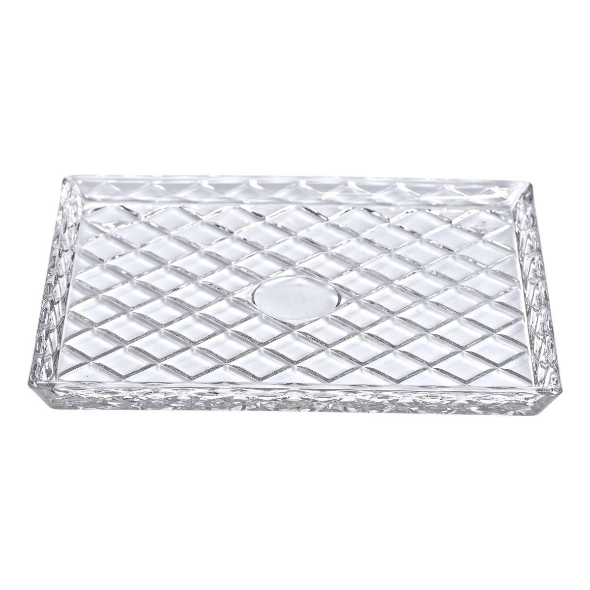 Блюдо для закусок Lirmartur HP-YH-39 стеклянное 24,5х20,5х2 см Прозрачный (25029586) - фото 4