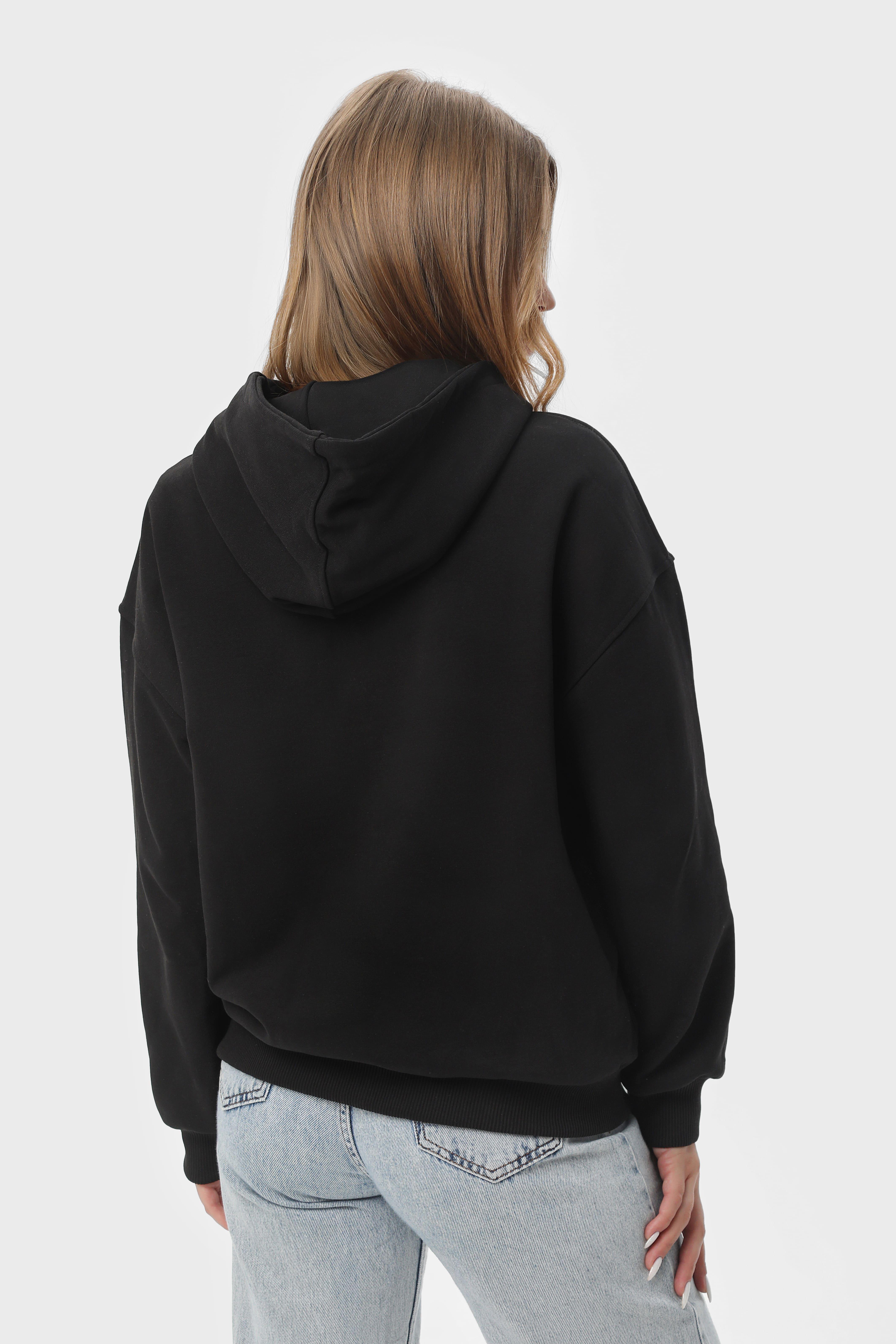 Худі на замку RAY LOOSE U0409 UNISEX M Чорний - фото 8