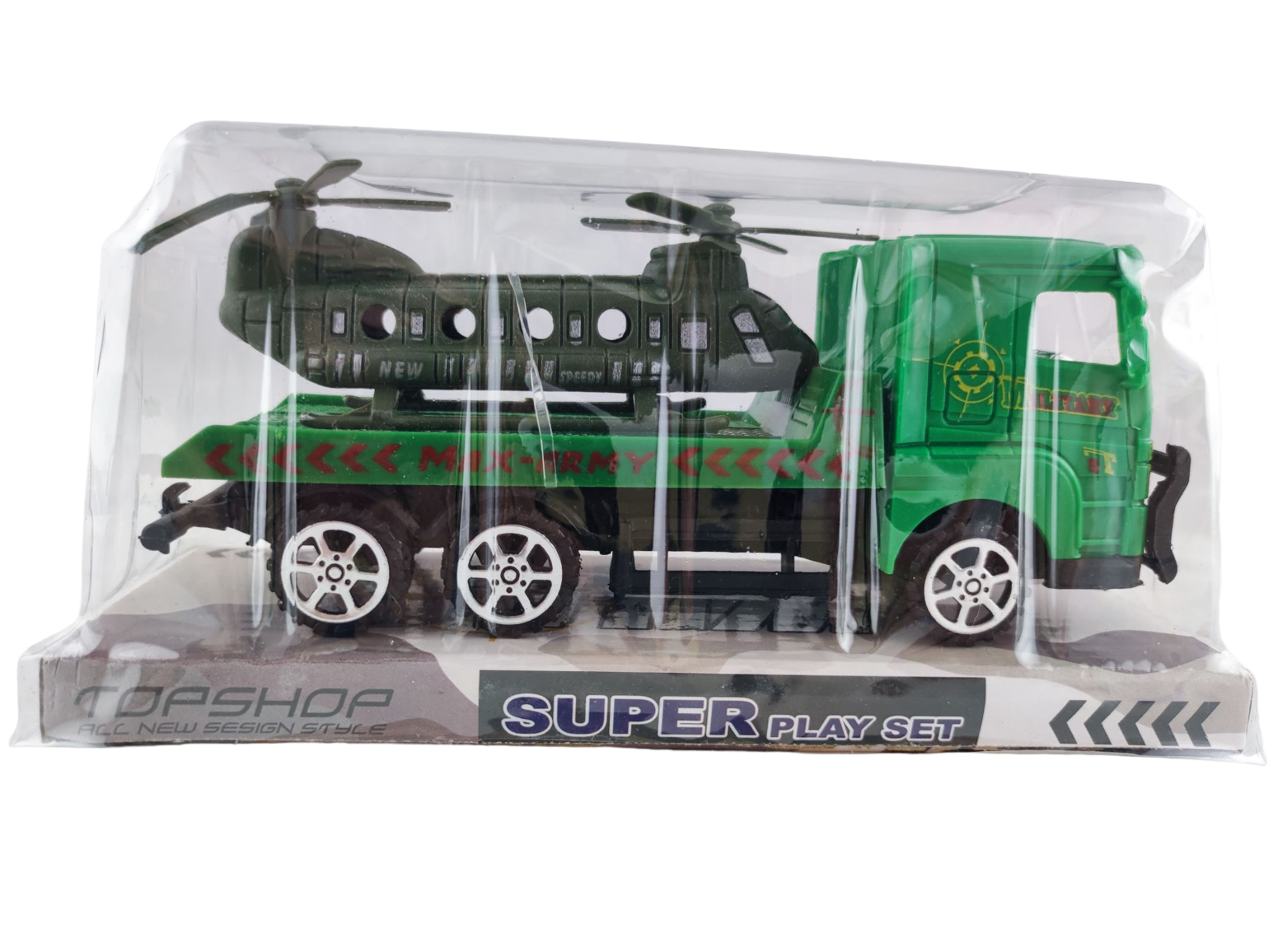 Машина-трейлер военный 558-928-M3B с вертолетом 19 см (136189) Машина-трейлер военный 558-928-M3B с вертолетом 19 см (136189)