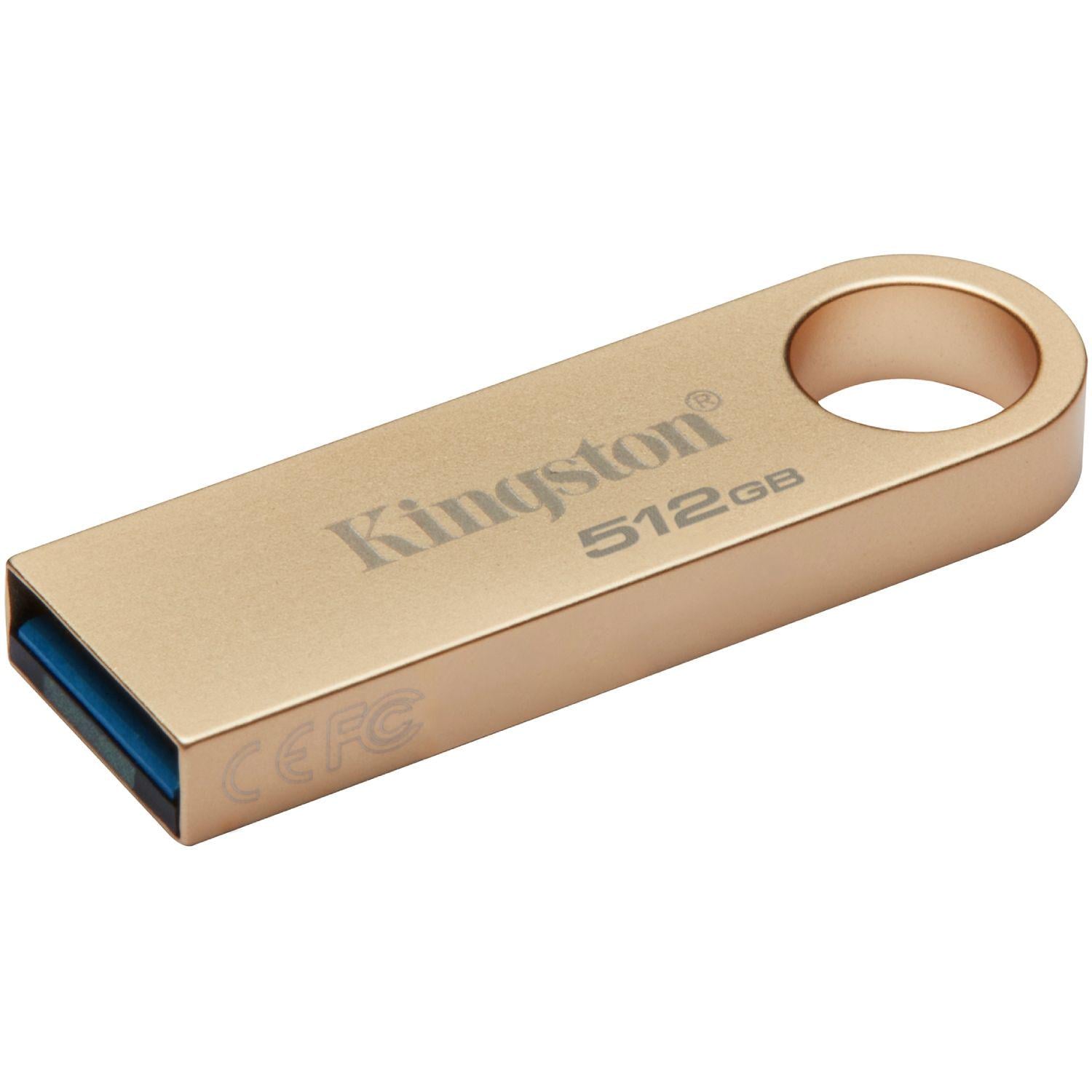 Флеш-накопичувач Kingston DataTraveler SE9 G3 512 ГБ USB 3.2 металевий Золотий (DTSE9G3/512GB)