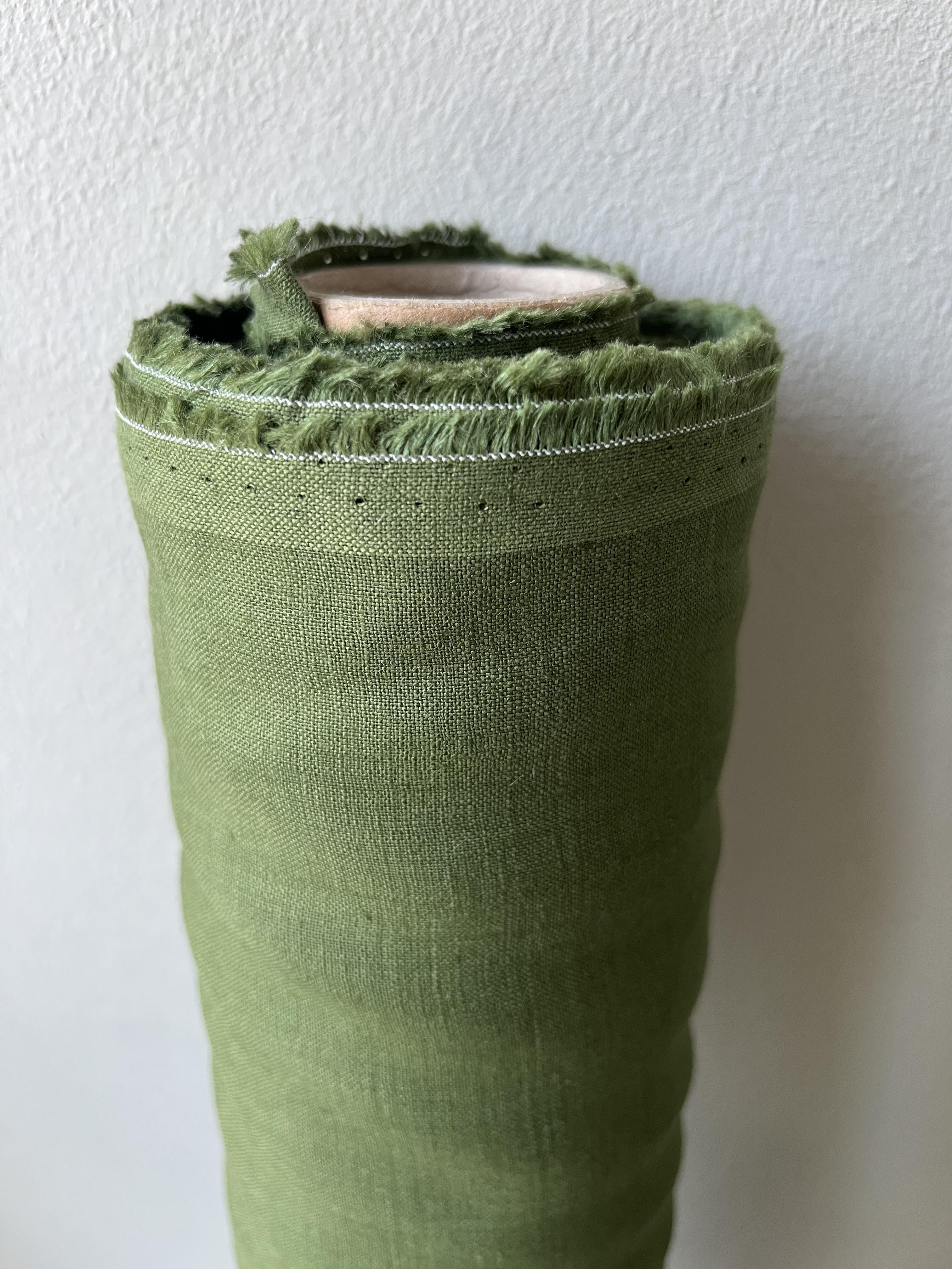 Ткань LINEN PLUS льняная 143 см 372 Зеленый