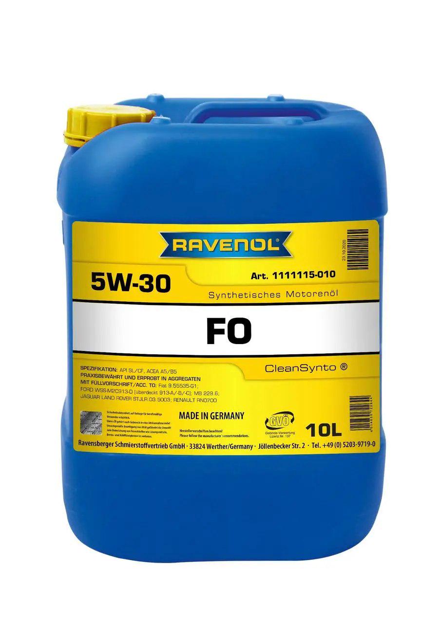 Моторне мастило RAVENOL FO SAE 5W-30 10 л (1111115-010) - фото 1 Моторне мастило RAVENOL FO SAE 5W-30 10 л (1111115-010) - фото 1