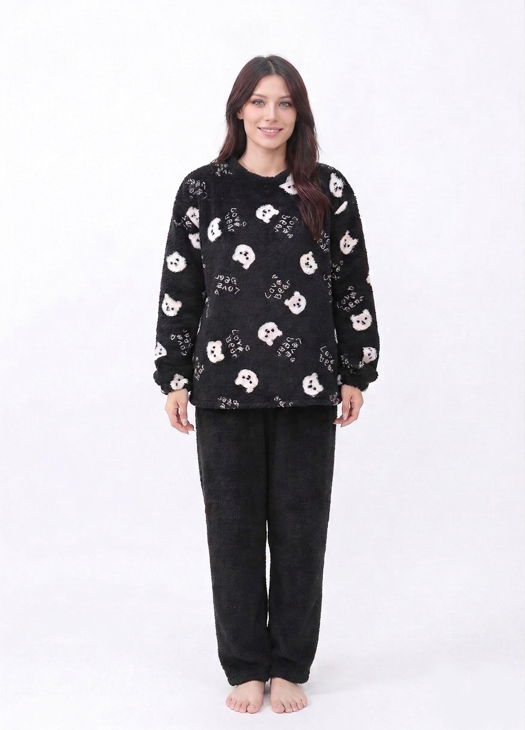 Пижама женская теплая K004-1 One Size (2200000121660) Пижама женская теплая K004-1 One Size (2200000121660)
