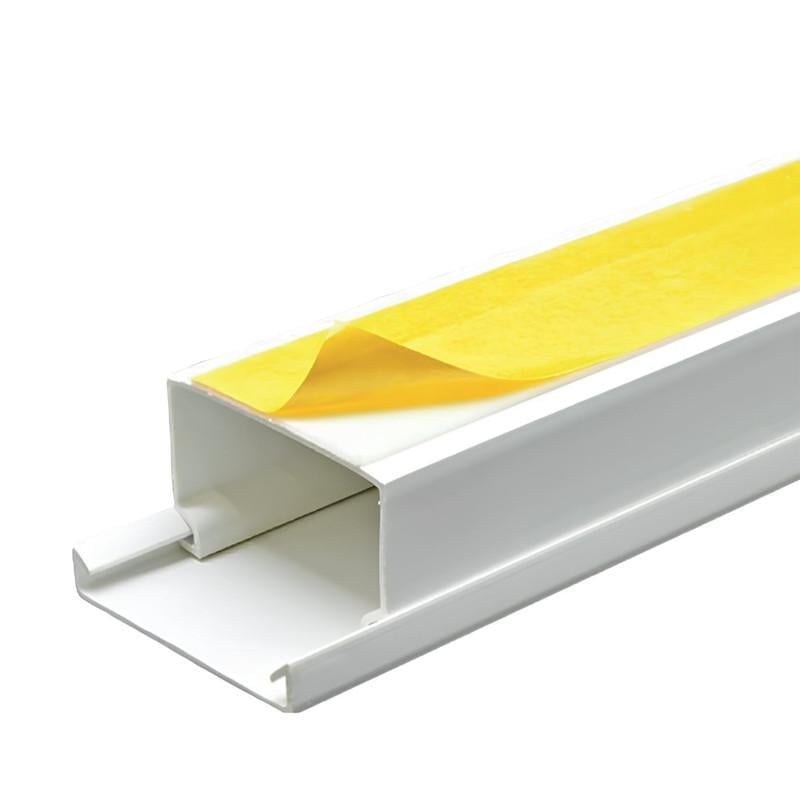 Кабель-канал Neomax 16x16 мм довжина 99 см з подвійним замком, самоклеючий ПВХ магістральний білий (NX3302)