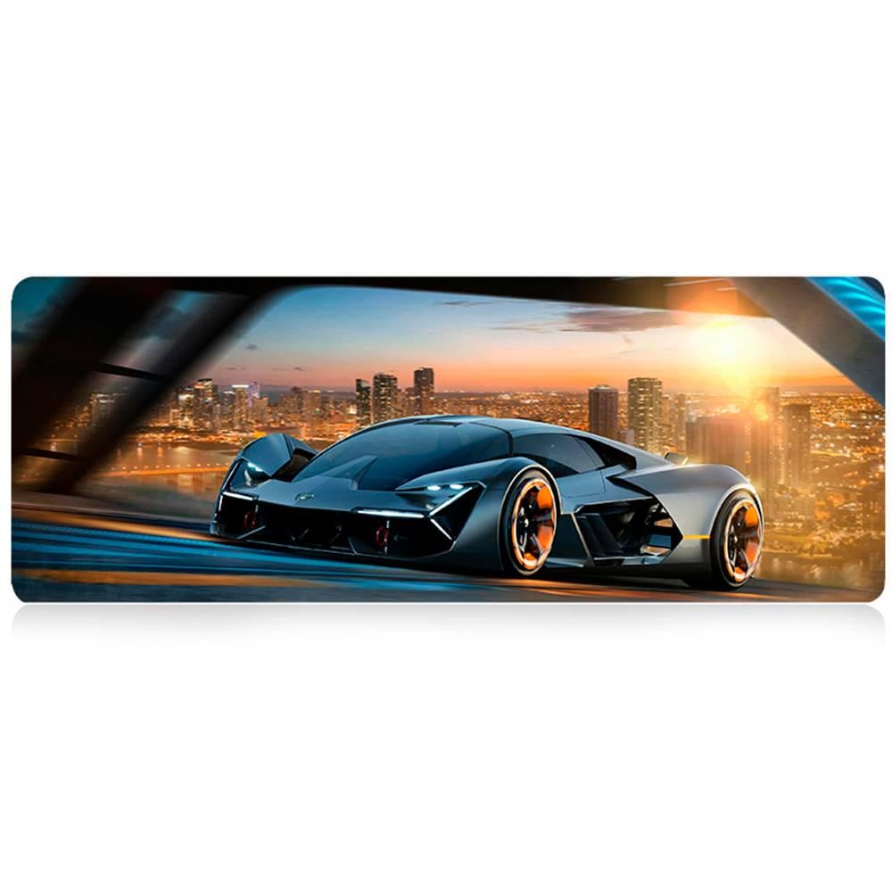 Килимок тканинний Lamborghini з боковою прошивкою товщина 2 мм 300х700 мм Black (37610)
