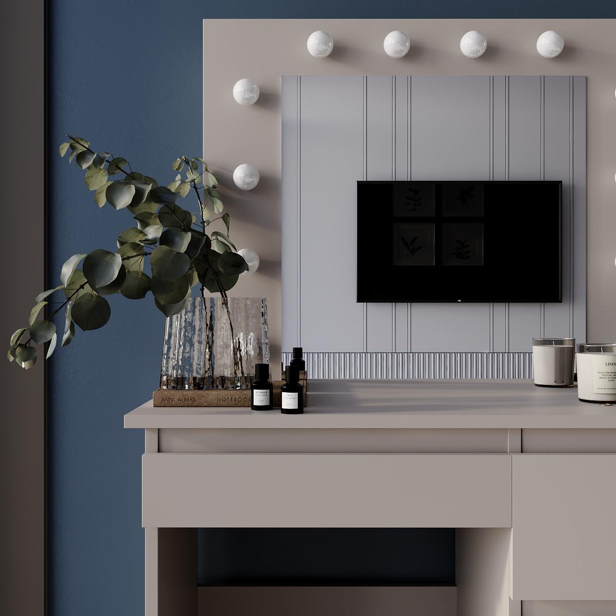 Туалетний столик Beauty 940х430х1400 мм Кашемір (GATB31141400000) - фото 4 Туалетний столик Beauty 940х430х1400 мм Кашемір (GATB31141400000) - фото 4