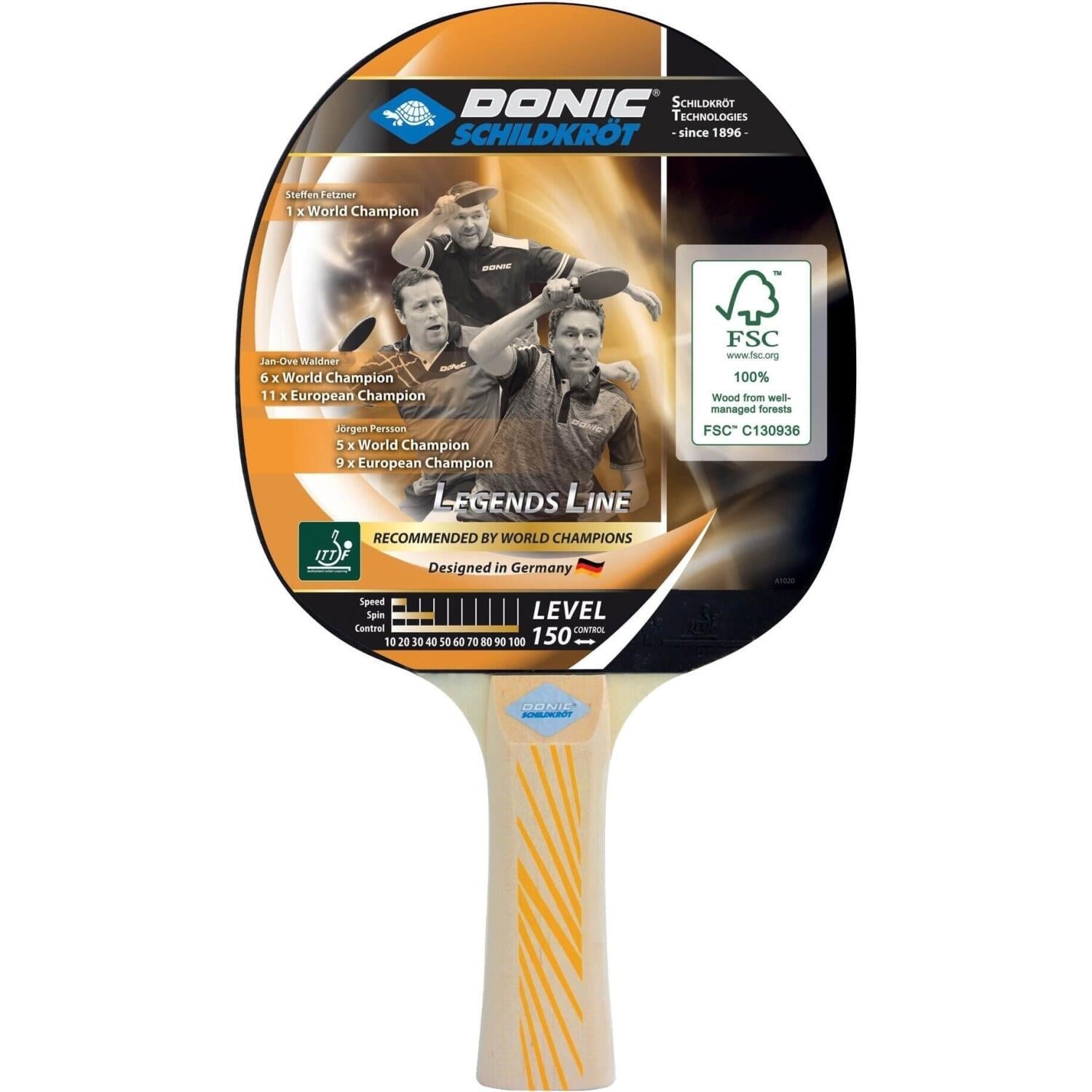 Ракетка для настольного тенниса Donic LEGENDS 150 FSC Светло-коричневый (705211)
