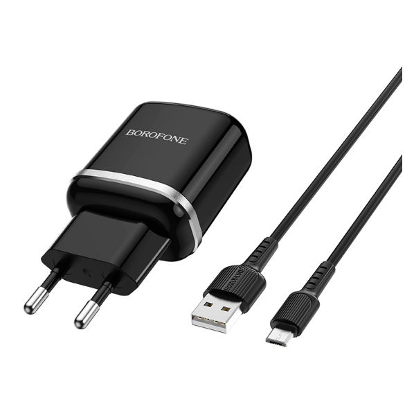 Зарядное устройство Borofone BA36A High speed single port QC3.0 charger set USB to MicroUSB 18W Black (6931474715982) Зарядное устройство Borofone BA36A High speed single port QC3.0 charger set USB to MicroUSB 18W Black (6931474715982)