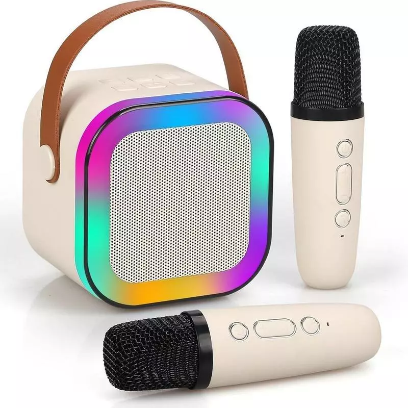 Караоке-колонка SPEAKER K12 5 Вт Bluetooth RGB подсветка 2 микрофона Type-C (ML-04926)