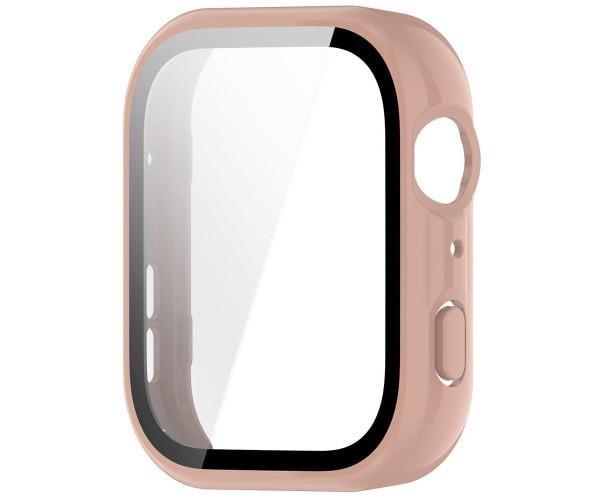 Чехол с защитным стеклом Protective Cover with Glass для Huawei Watch Fit 5 Розово-золотой