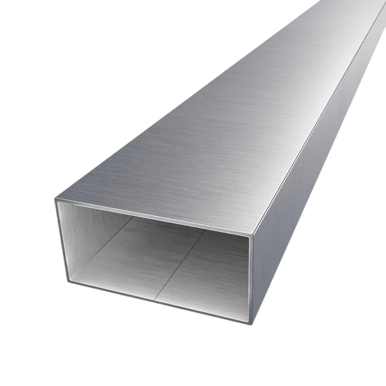 Труба профільна нержавіюча 50х25 товщина 2,0 мм шліфована прямокутна матова харчова AISI 304 н/ж 1 м (2146242259/К0595)