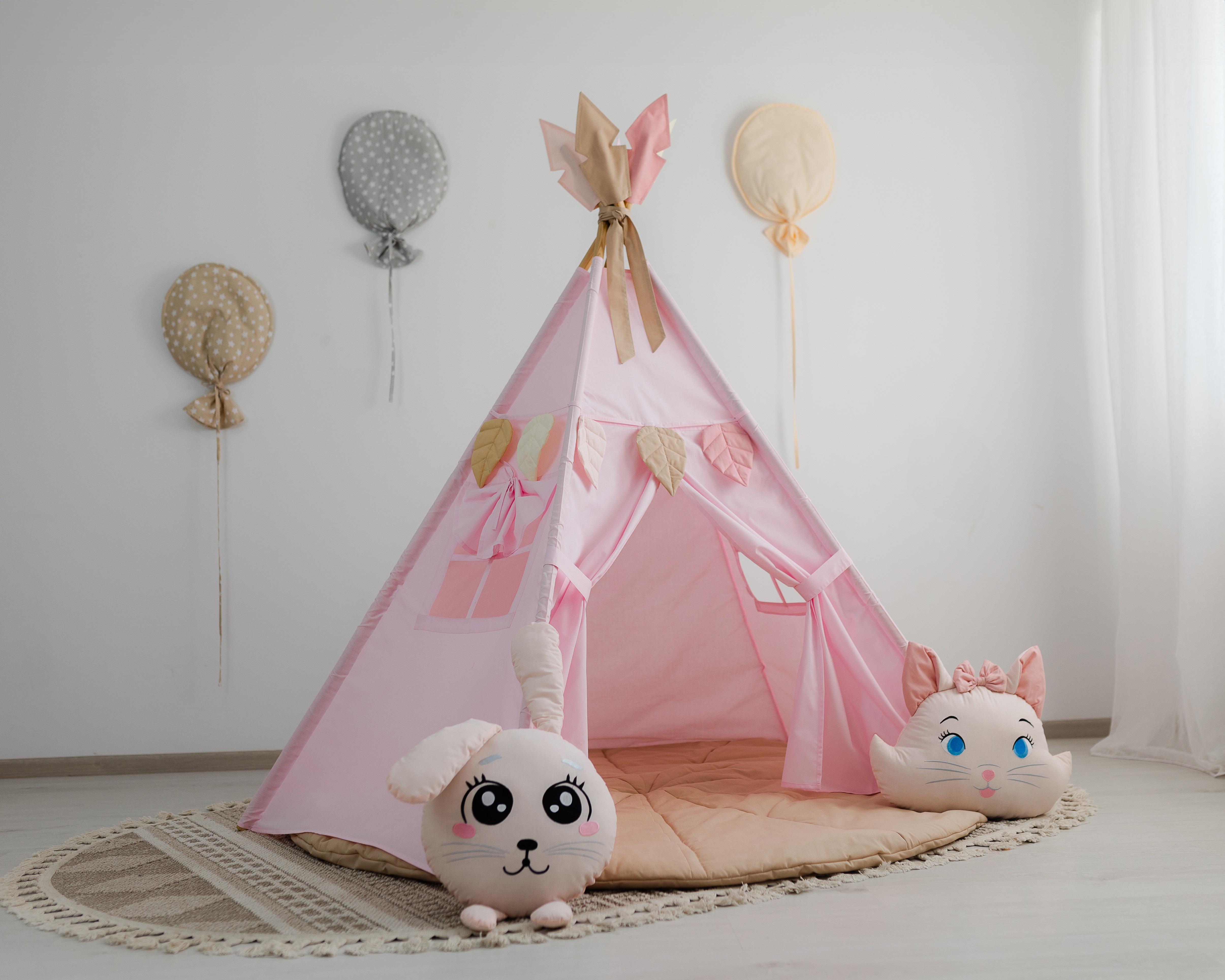 Вігвам для дітей Пухнасті друзі з об'ємним ковриком (0002096) - фото 9 Вігвам для дітей Пухнасті друзі з об'ємним ковриком (0002096) - фото 9