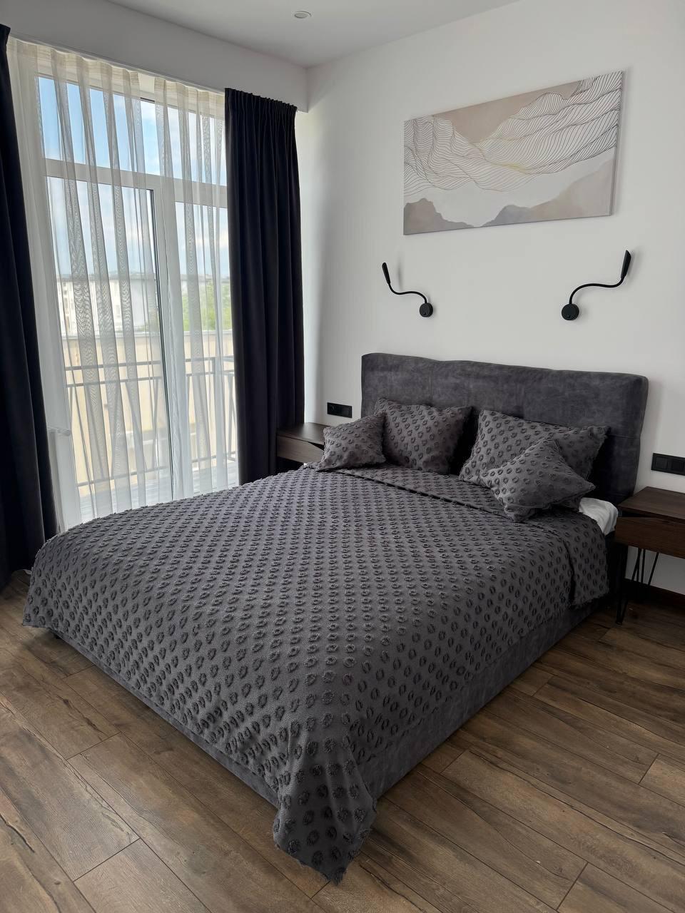 Покривало Інгрід 120x250 см Графітовий (22899-10-120x250cm) - фото 1 Покривало Інгрід 120x250 см Графітовий (22899-10-120x250cm) - фото 1