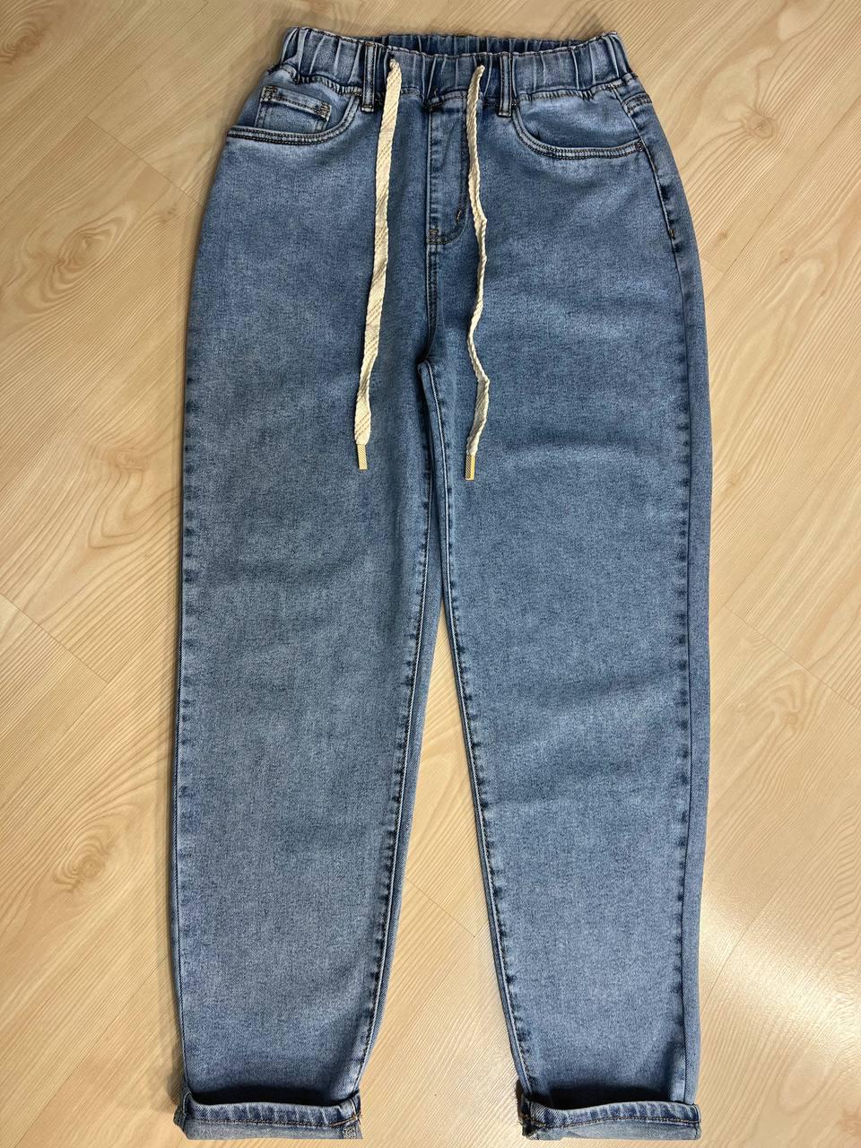 Джинси жіночі V&D 4068 МОМ jeans comfort резинка на талії стрейчеві тонкі полегшені р. 36 Блакитний (3826) - фото 3