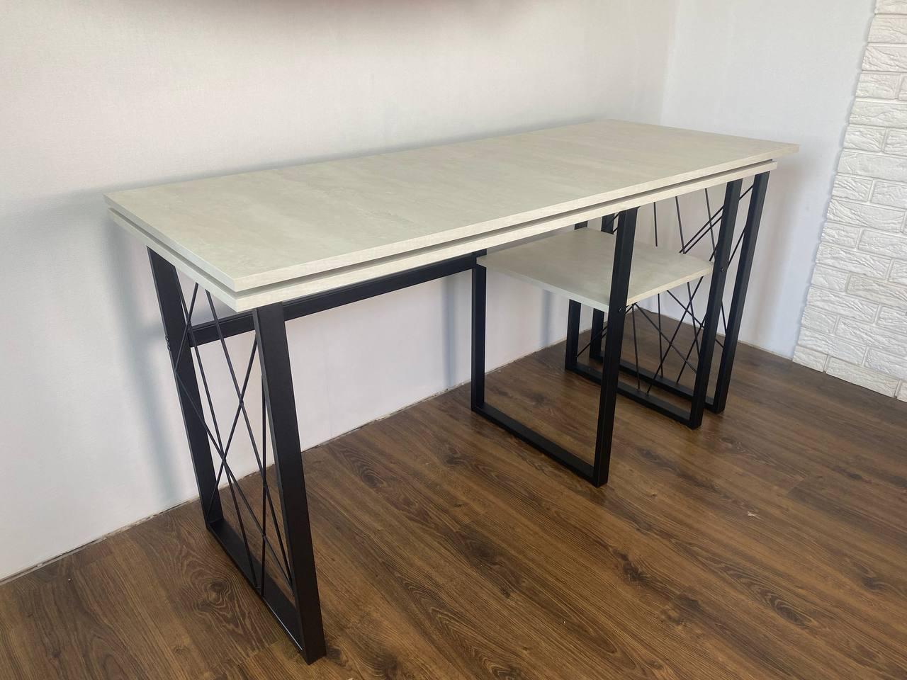 Комп’ютерний стіл-трансформер кутовий універсальний лофт 150x78x60 см Білий (31210998)