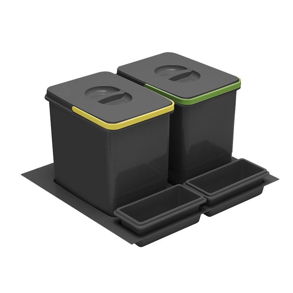 Комплект мусорных ведер для GTV MULTINO для модуля сегрегатор сортер 600 мм Антрацит