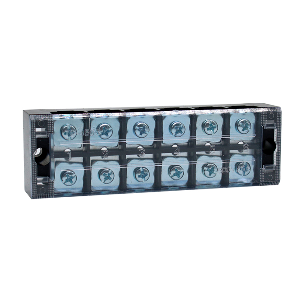 Колодка клемна VOLTRONIC TB-4506 6-розрядна 45A 600V 0,5-4,0 кв. мм (13365)
