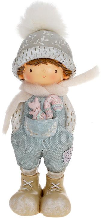 Статуэтка декоративная Мальчик с Белочкой 19 см полистоун (BD-831-371)