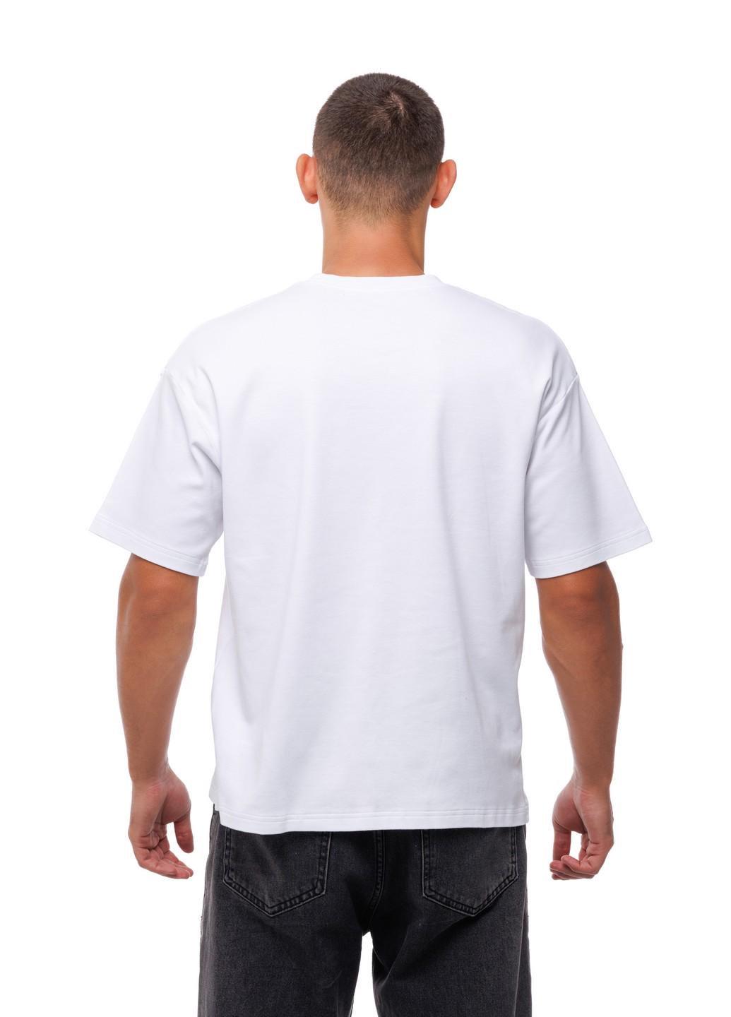 Футболка Oversize чоловіча Наталюкс з щільної тканини S Білий (9413653200011) - фото 4