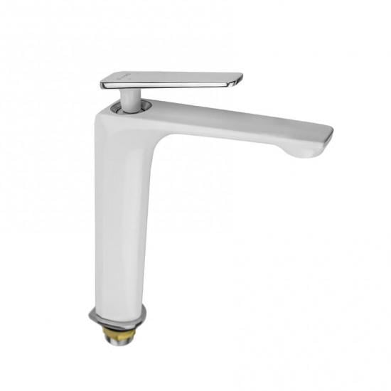 Змішувач для умивальника Frap F1058-2 H58 d 25 мм Білий/Хром