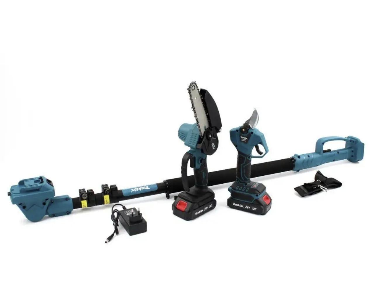 Набор садовых аккумуляторных DUC155HN/DUP270 Digital пила/секатор/телескопическая штанга 2,6 м 48V Черный (DUC155HN) - фото 2 Набор садовых аккумуляторных DUC155HN/DUP270 Digital пила/секатор/телескопическая штанга 2,6 м 48V Черный (DUC155HN) - фото 2